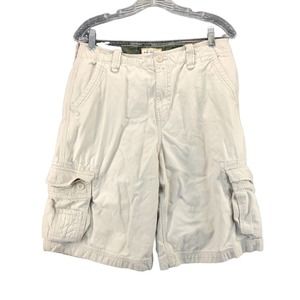 Youth Boys Arizona Cargo Shorts Size 16 Husky Tan Khaki 15.5W 10.5 Inseam